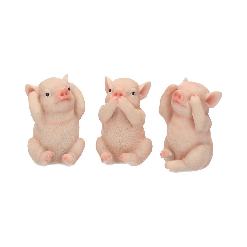 Three Wise Pig Figurines