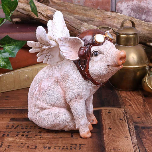 When Pigs Fly Winged Pilot Pig Ornament