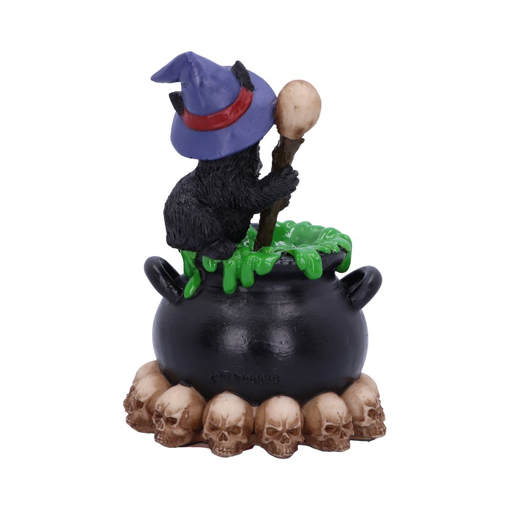 Spook Witches Familiar and Bubbling Cauldron Figurine