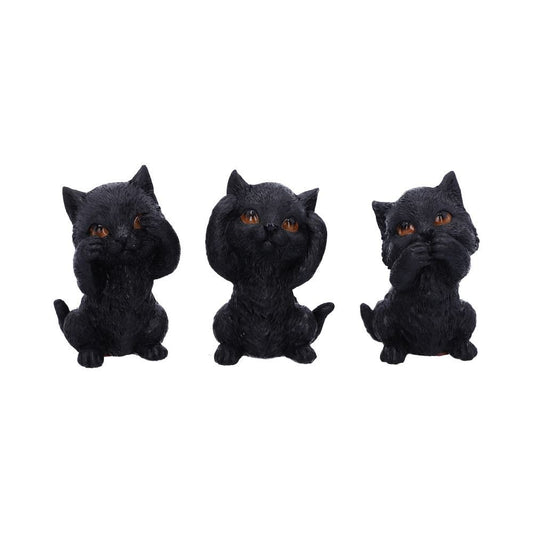 Three Wise Kitties See No Hear No Speak No Evil Familiars