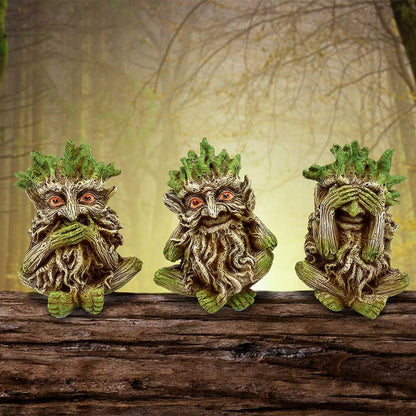 Three Wise Ents Tree Spirit Figurines