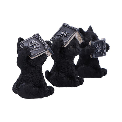 Three Wise Spell Cats 8.5cm