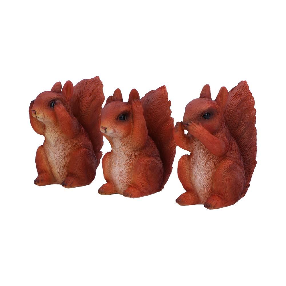 Three Wise Squirrel Figurines