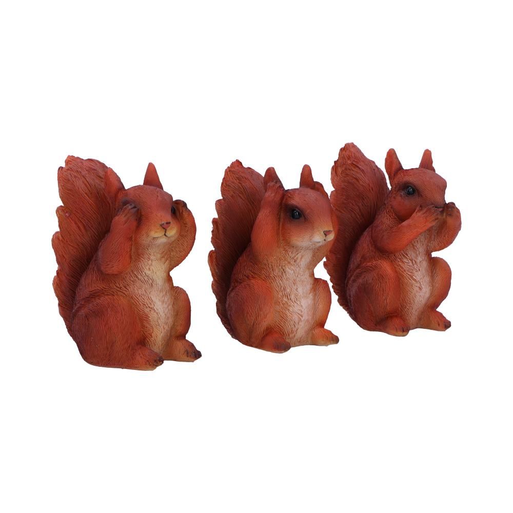 Three Wise Squirrel Figurines