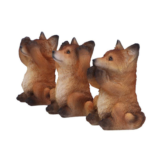 Three Wise Foxes Figurines