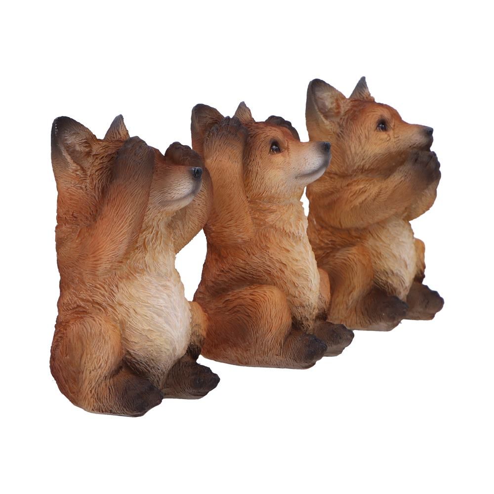 Three Wise Foxes Figurines