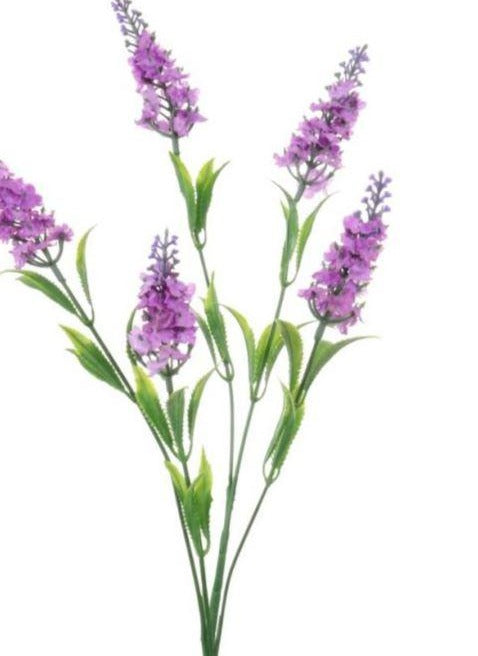 Artificial Silk Lavender Spray - Dark Pink