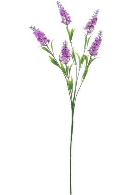 Artificial Silk Lavender Spray - Dark Pink