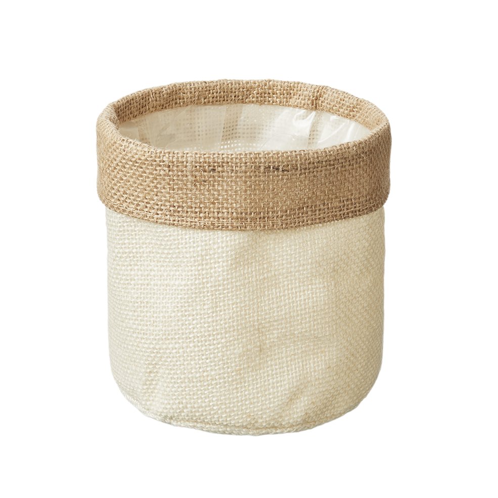 Cream Hessian Pot Cover (15cm)