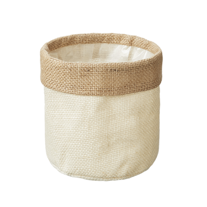 Cream Hessian Pot Cover (15cm)