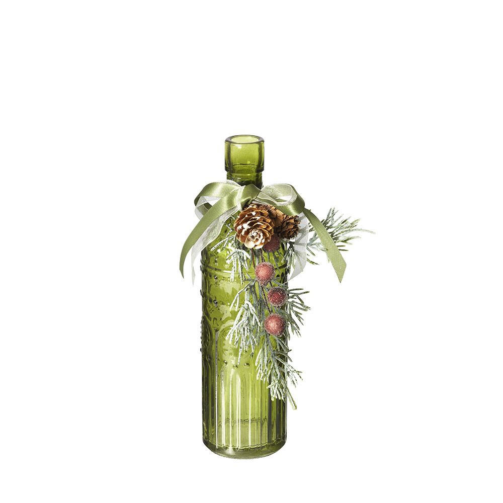 Decorative Green Bottle