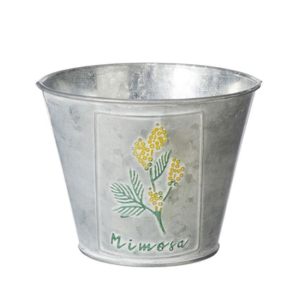 Zinc Mimosa Pot