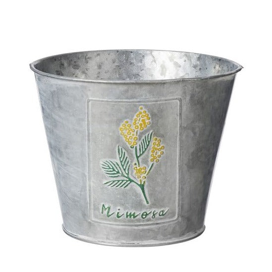 Zinc Mimosa Pot