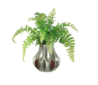 Pleated Vase in Silver