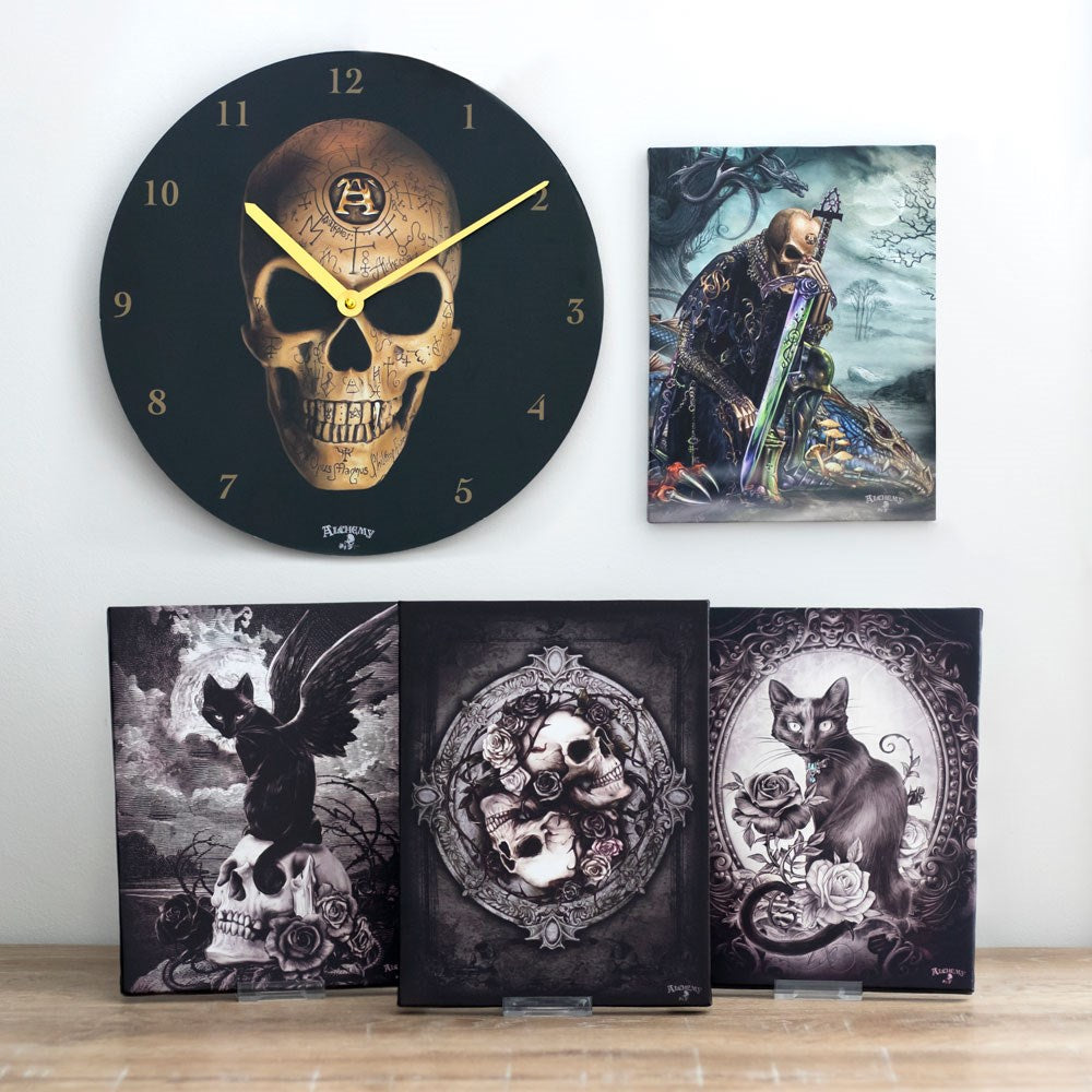 Alchemy Skull Wall Clock