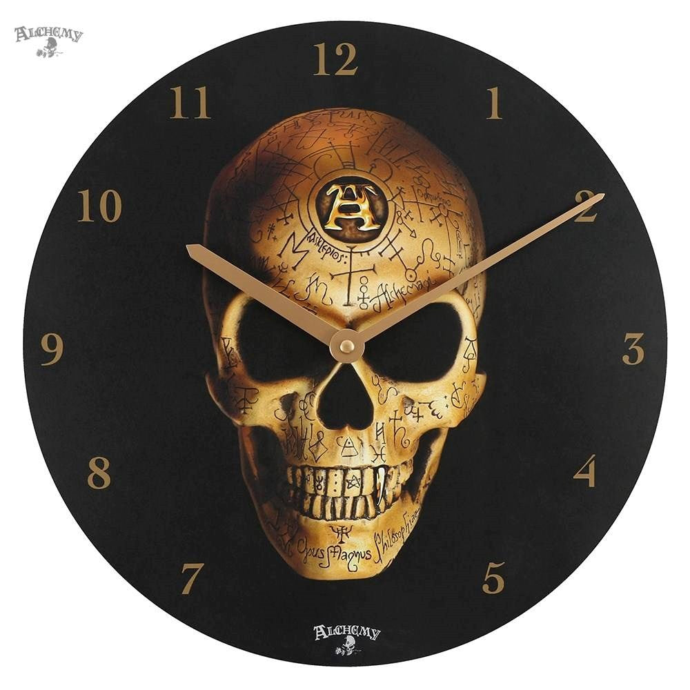 Alchemy Skull Wall Clock
