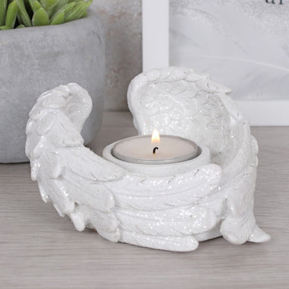 Glitter Angel Wing Tealight holder