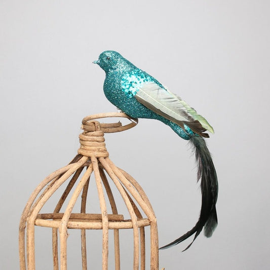 Blue Paradise Bird with Clip