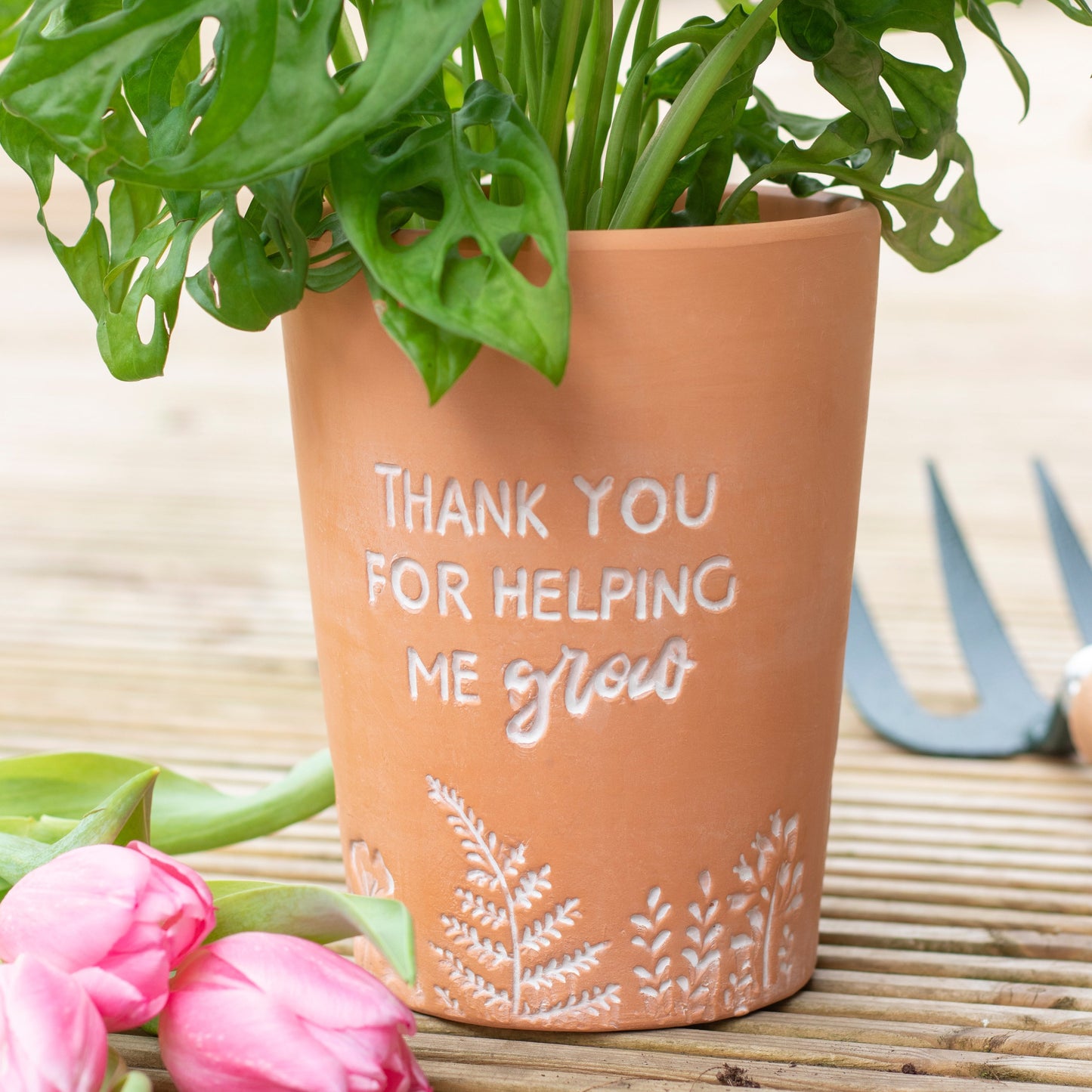 Terracotta Thank You For Helping Me Grow Plant Pot