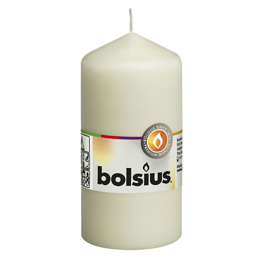 Ivory Bolsius Pillar Candle (120 x 60 mm)