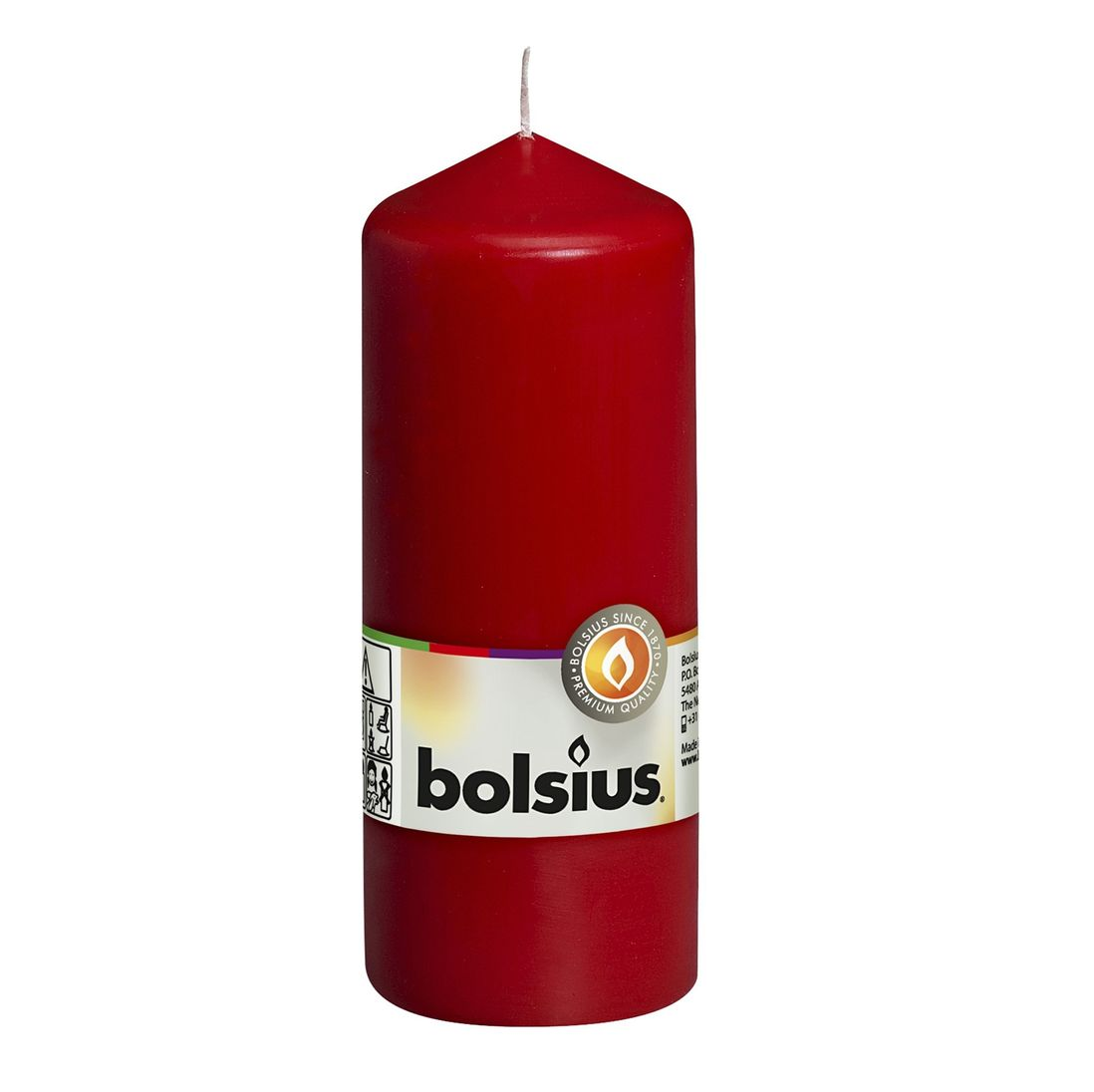 Red Bolsius Pillar Candle (150 x 58 mm)