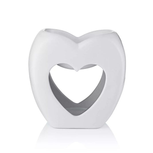 Ava May Heart Shaped Burner - White