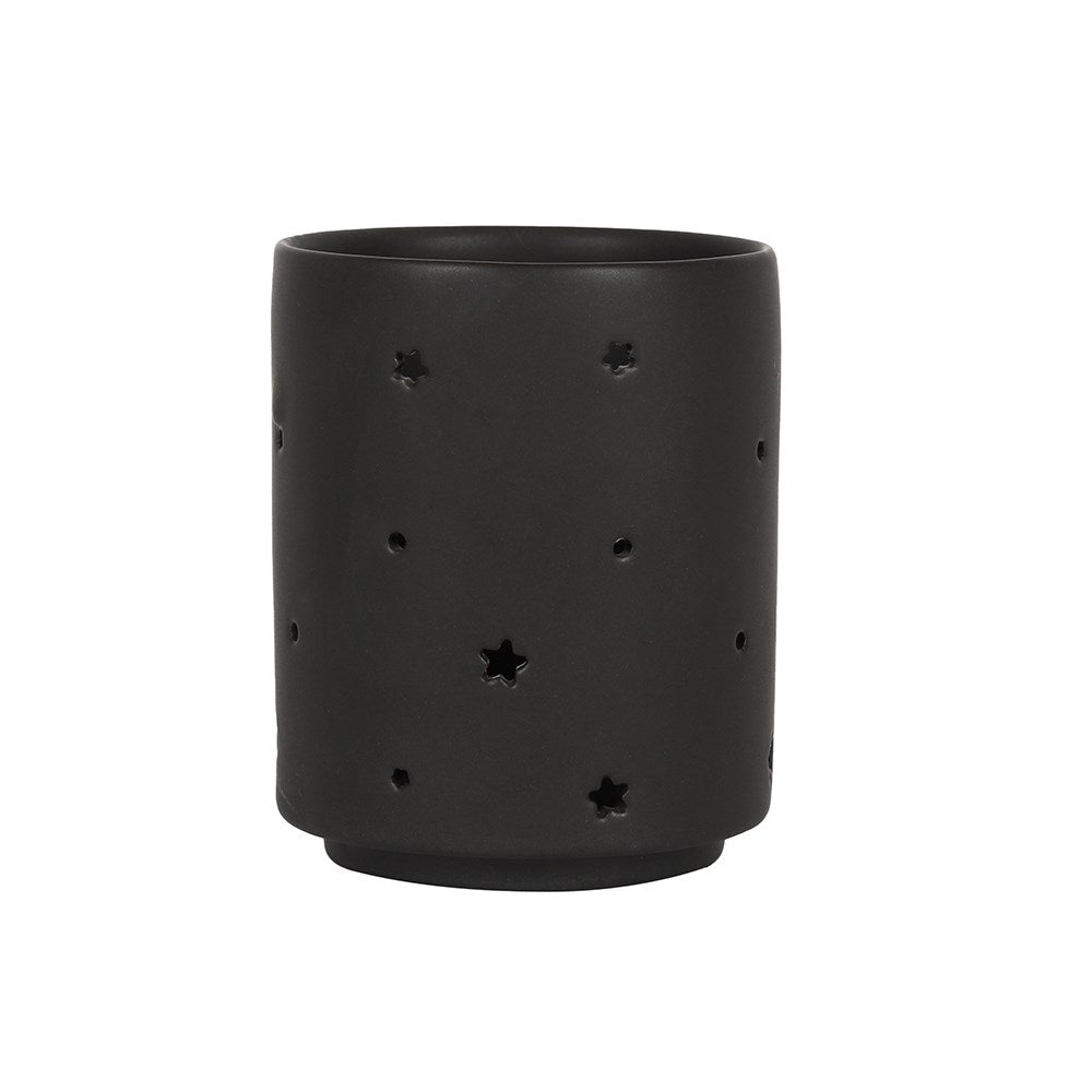 Small Black Triple Moon Tealight Holder