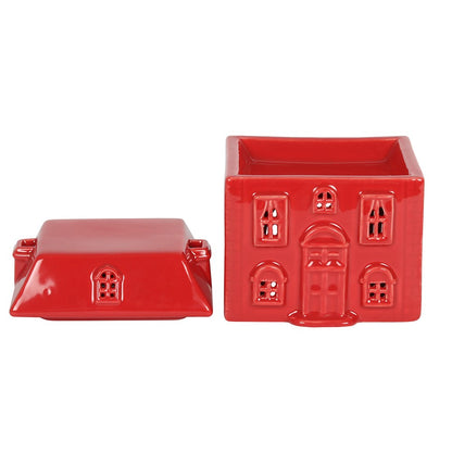 Ceramic Red House Oil Burner