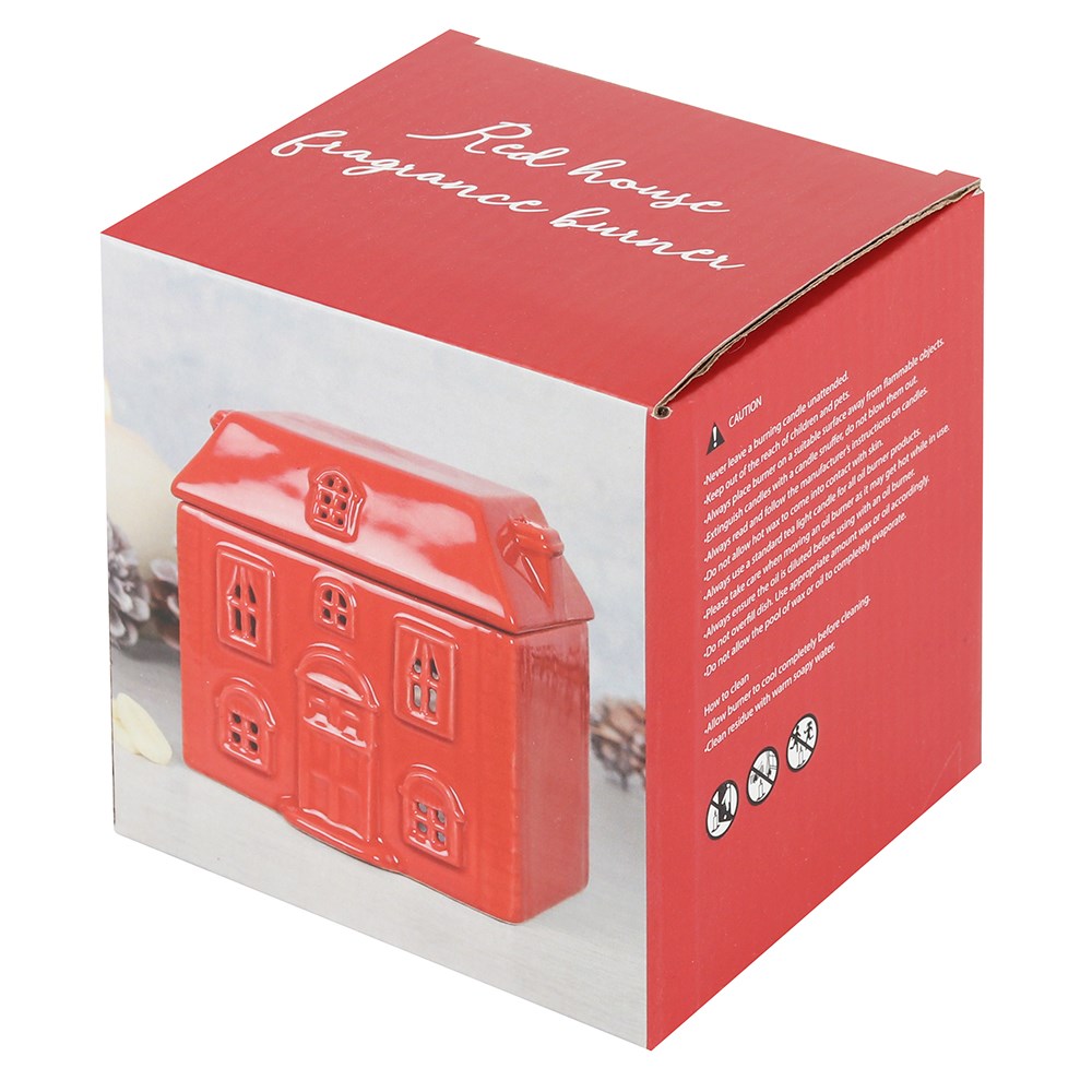 Ceramic Red House Oil Burner