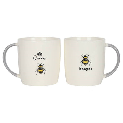 Queen Bee & Keeper Couples Mug Set