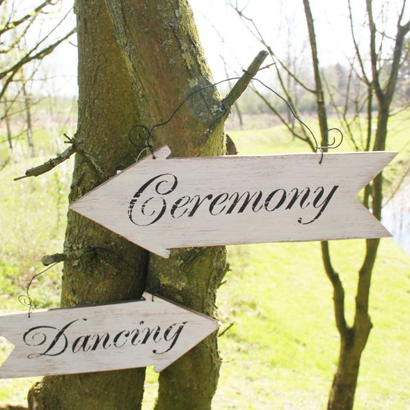 Ceremony Arrow Sign