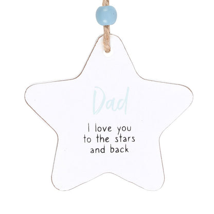 Dad Hanging Star Sentiment Sign