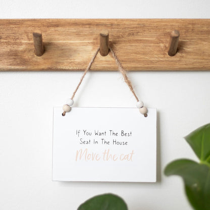 Move The Cat Hanging Sign