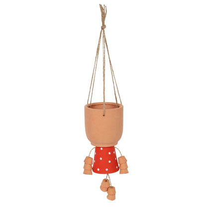 Red Hanging Terracotta Pot Man