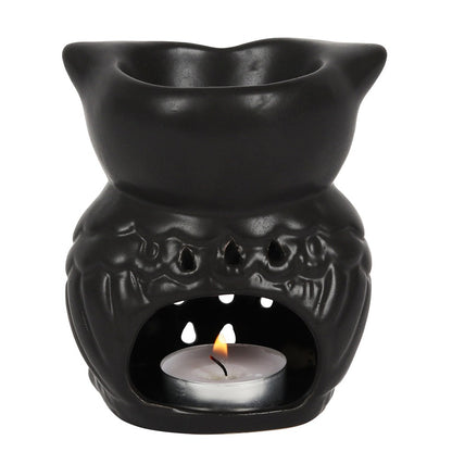 Ceramic Black Owl Oil Burner