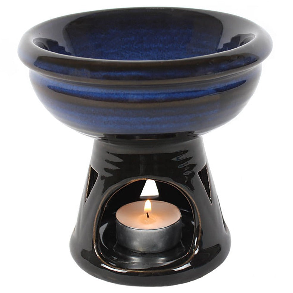 Ceramic Bowl Oil Burner Blue