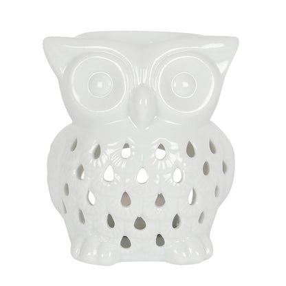 Ceramic White Owl Oil Burner