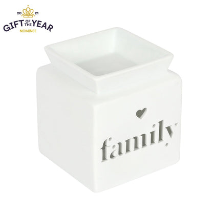 White Ceramic Family Oil Burner