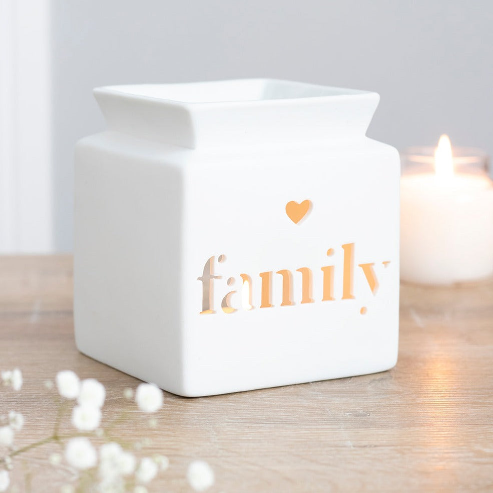 White Ceramic Family Oil Burner