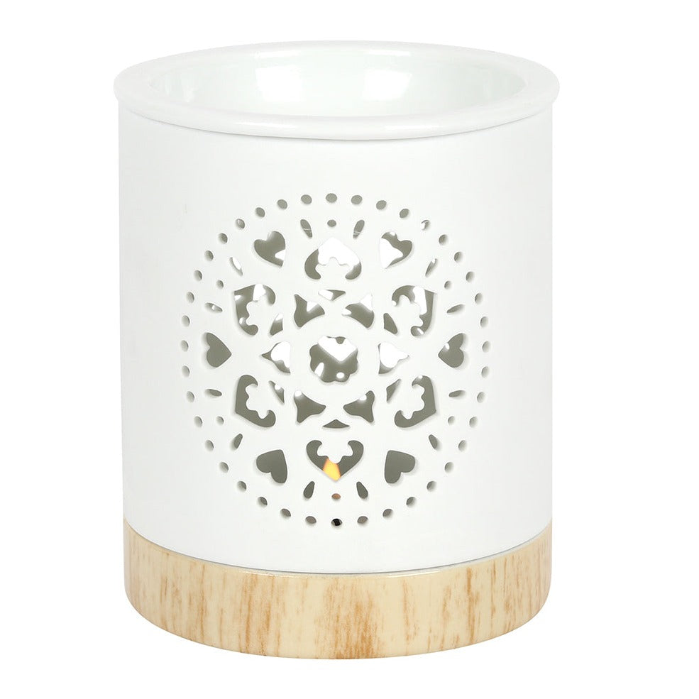 White Ceramic Mandala Oil Burner