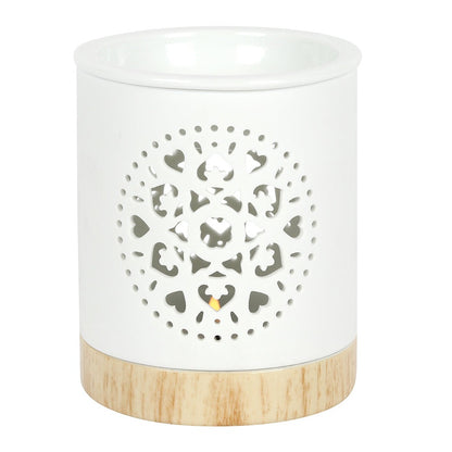 White Ceramic Mandala Oil Burner