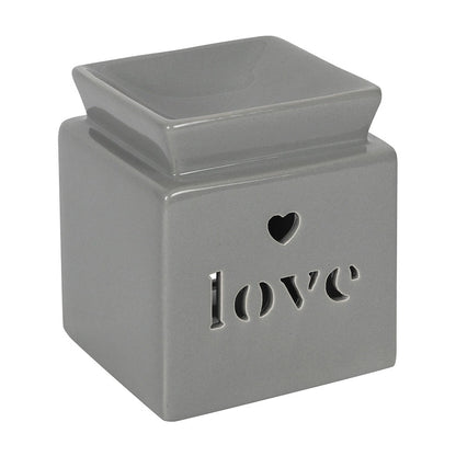 Grey Ceramic Love Oil Burner