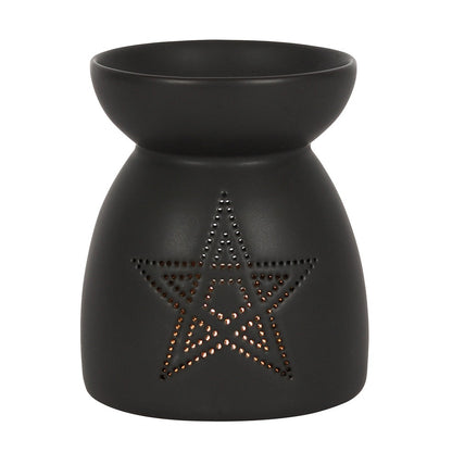 Ceramic Pentagram Cut Out Oil Burner