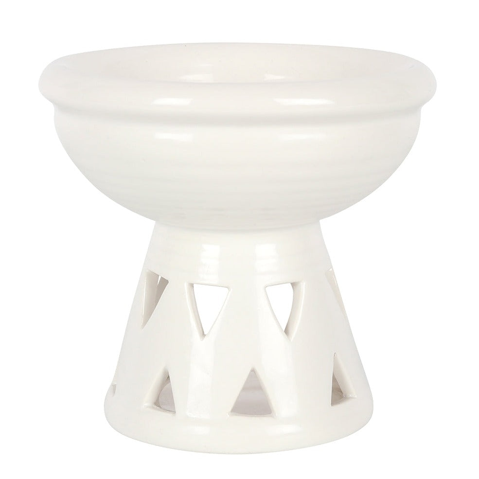 Ceramic Bowl Oil Burner White