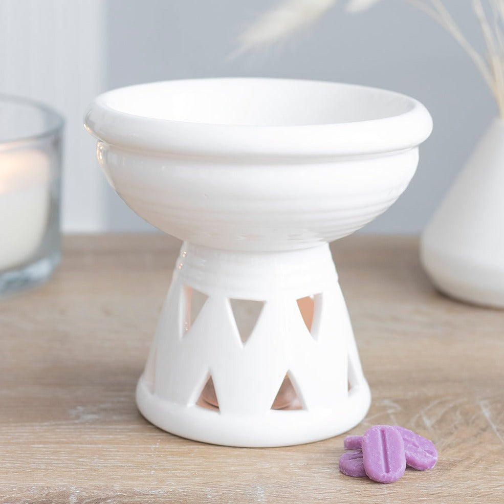 Ceramic Bowl Oil Burner White