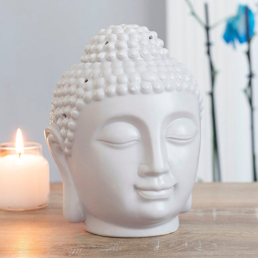 Grey Buddha Head Oil Burner