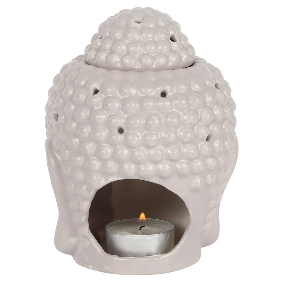 Grey Buddha Head Oil Burner