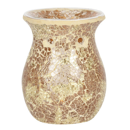 Gold Crackle Glass Oil Burner