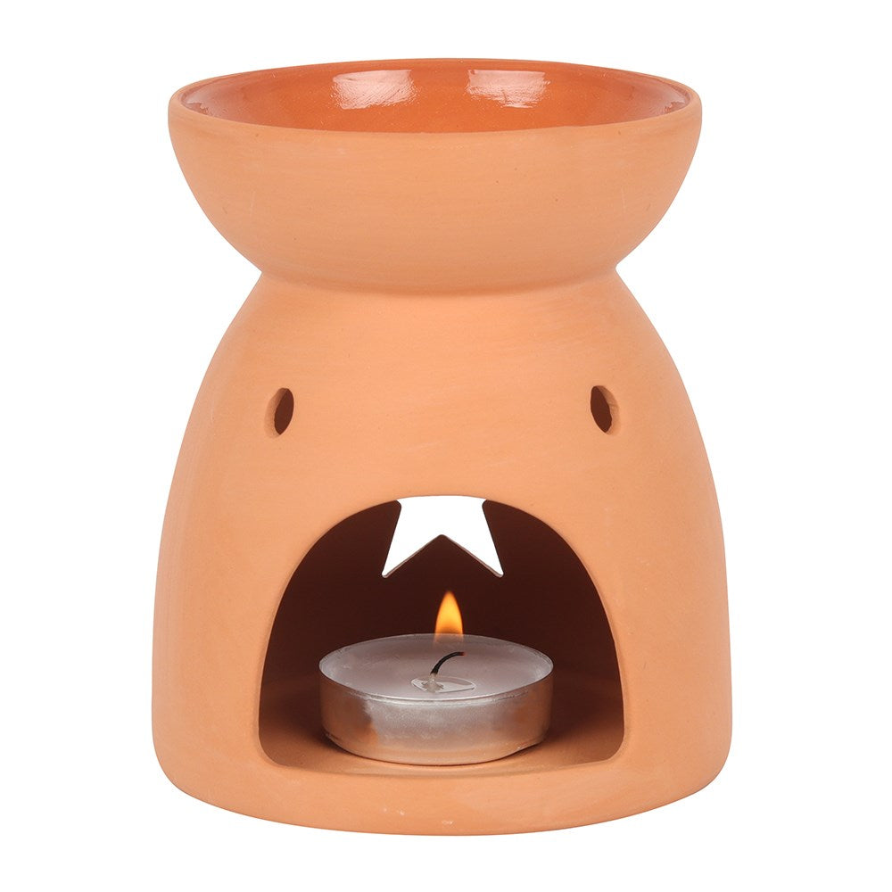 Star Cut Out Terracotta Oil Burner