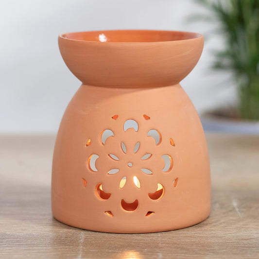 Terracotta Floral Oil Burner